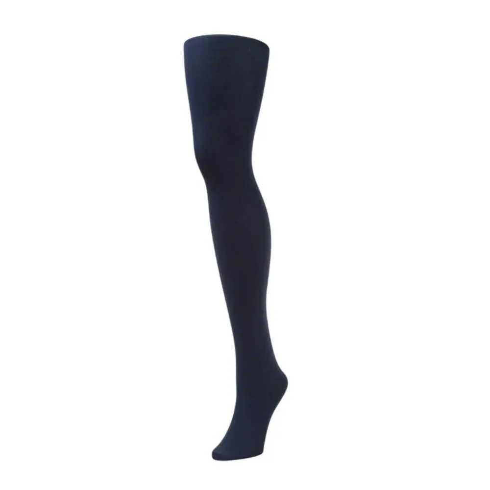 Italian Cotton Blend Tights Medium Navy Blue B.ella Erika New Opaque Hosiery